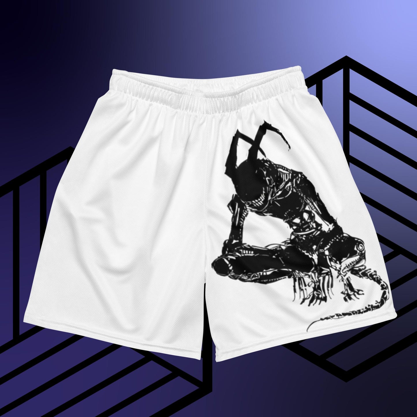 Unisex mesh alien shorts